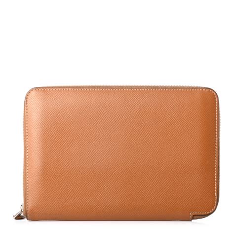 HERMES Epsom Azap GM Combined Wallet Gold